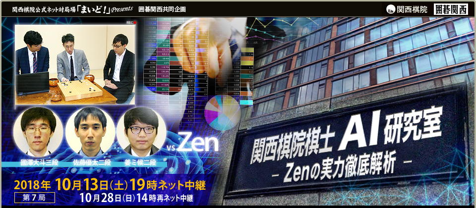 囲碁関西共同企画 関西棋院棋士AI研究室～Zenの実力徹底解析～